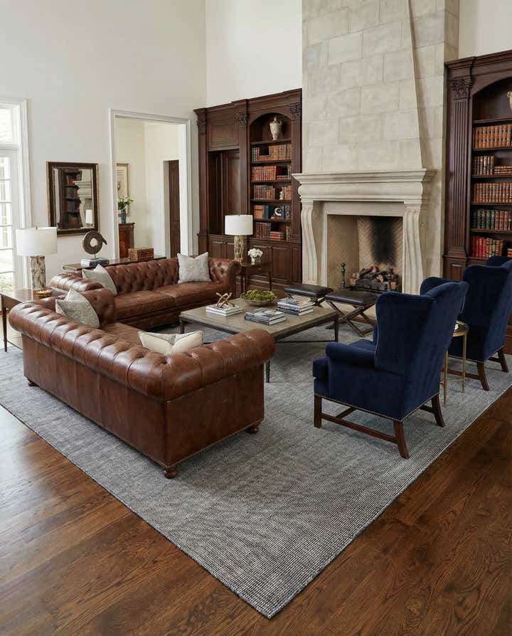 12' x 12' Hand Woven Jill Zarin English Manor Wool Square Rug