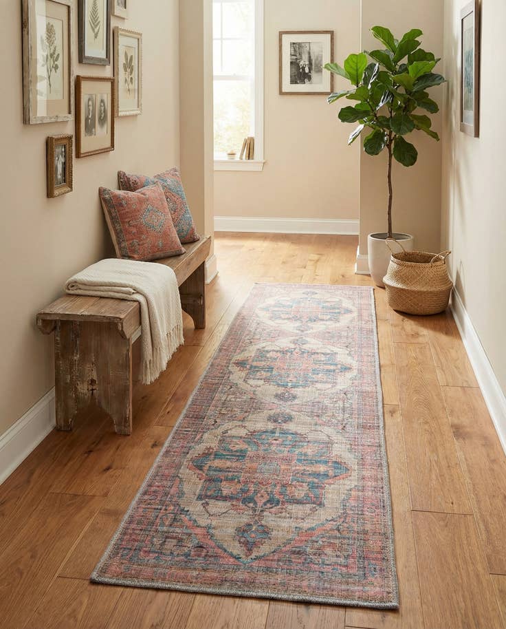 Detail image of 2' x 7' 10 Washable Nostalgia Runner Rug