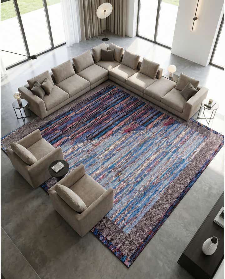 10' x 10' Easy-Clean Modern Indoor / Outdoor Square Rug