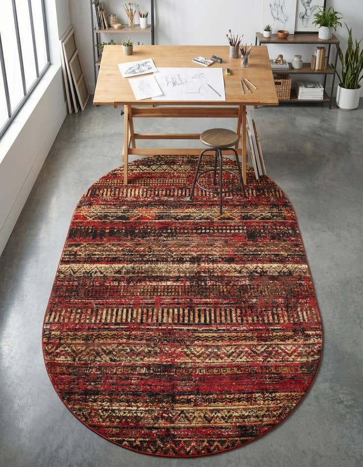 Detail image of  4' 1 x 6' 1 Saturn Oval Rug