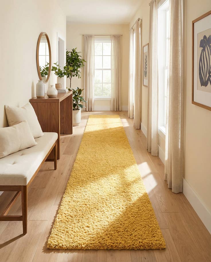 Detail image of 2' 7 x 20' Zermatt Shag Runner Rug