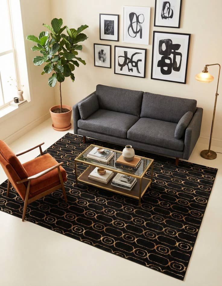 Detail image of 5' 3 x 7' Vogue Geo Rug