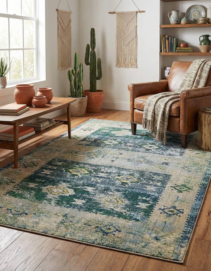 Detail image of 5' x 8' Washable El Paso Rug