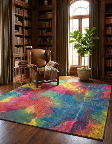 9' 10 x 11' 5 Vintage Royal Wool Square Rug