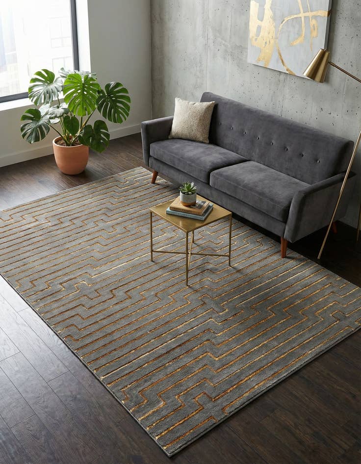 Detail image of 5' 3 x 8' Vogue Geo Rug