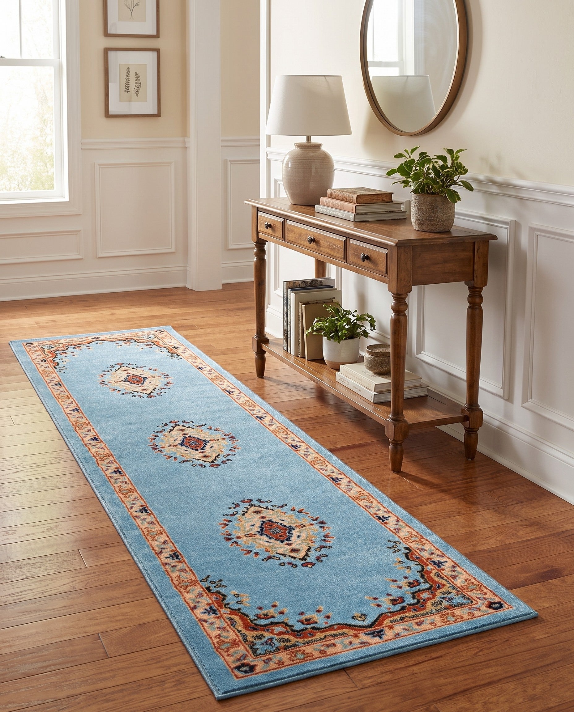 2' x 8' 2 Mashad Design Runner Rug