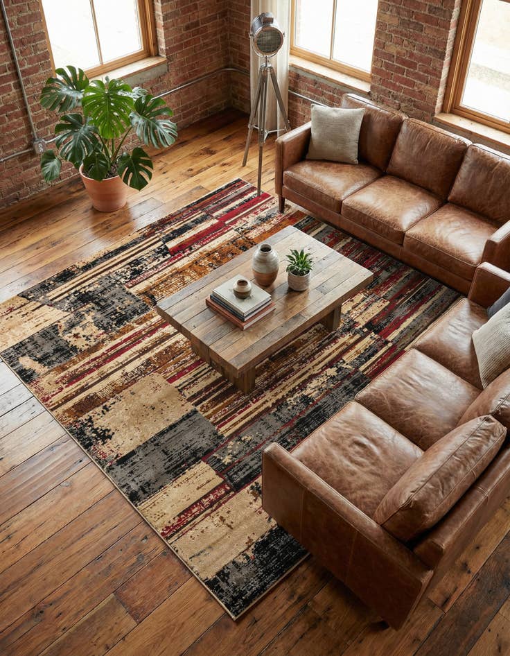 Detail image of 7' 10 x 7' 10 Saturn Square Rug