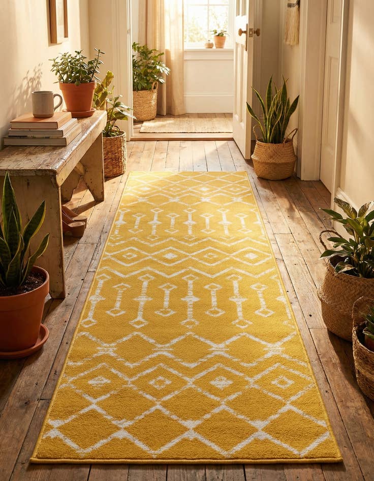Detail image of 2' x 6' 7 Kasbah Trellis Runner Rug