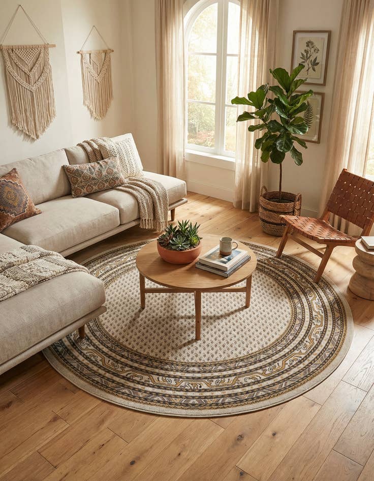 Detail image of 8' x 8' SoHo Round Rug