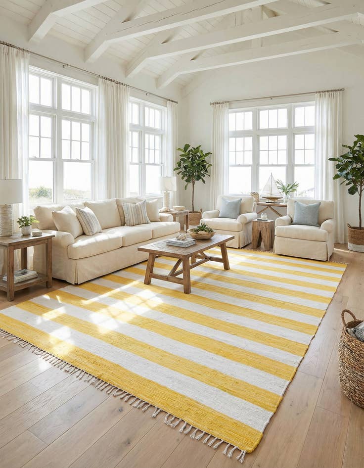 Detail image of 10' x 14' 1  Hand Woven Chindi Rag Rug