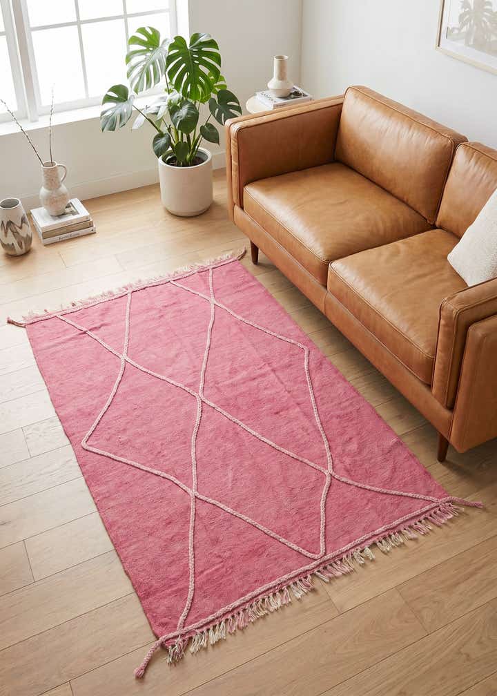 3' 5 x 4' 10 Hand Woven Kilim Modern Wool Rug