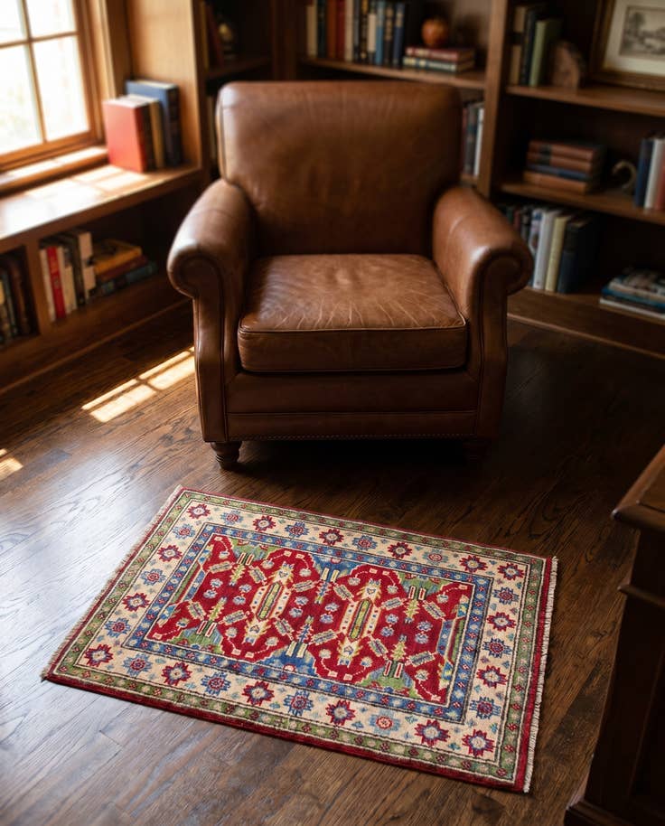 Detail image of 2' x 3' Hand Knotted Kazak Rug