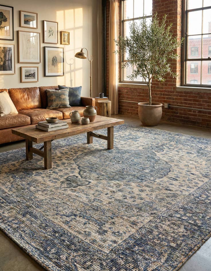 Detail image of 9' x 12'  Hand Woven Chenille Jute Rug