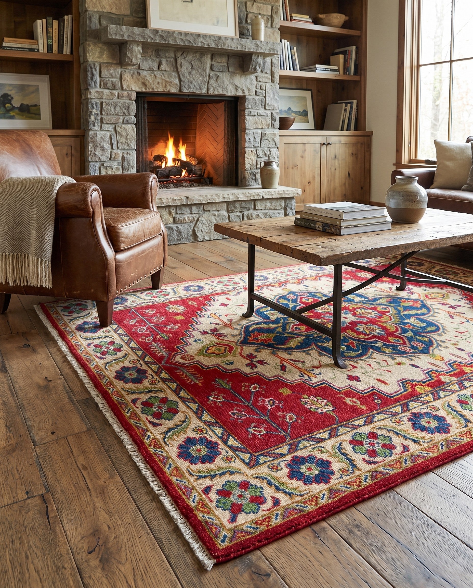 Detail image 3 of 11: 4' x 5' 10 Hand Knotted Kazak Rug