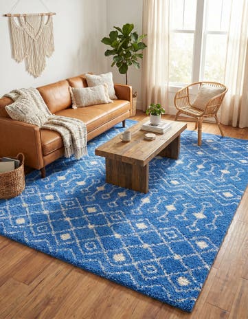 9' x 12' Moroccan Trellis Shag Rug