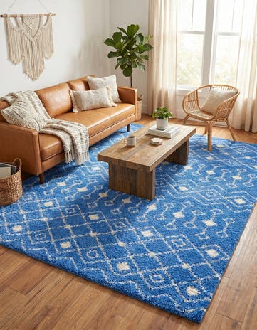 9' x 12' Moroccan Trellis Shag Rug