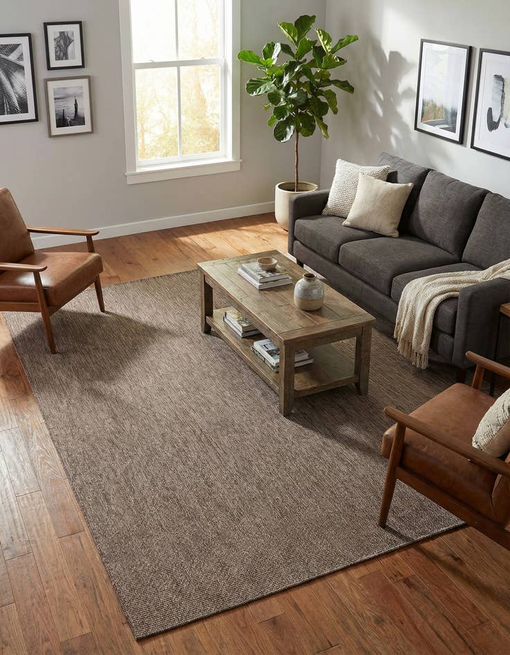 Detail image of 7' 10 x 10' Washable Solid Indoor / Outdoor Rug