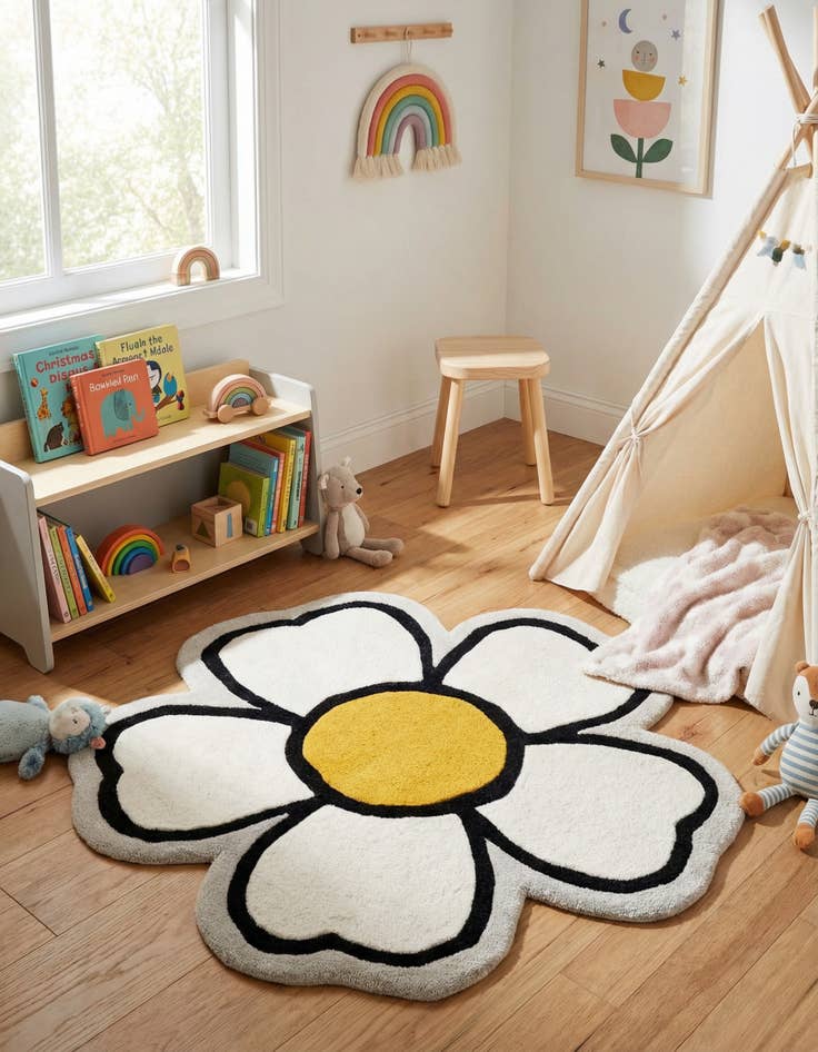 Detail image of 3' 1 x 3' 1 Playtime Kids Wool Freeform Rug