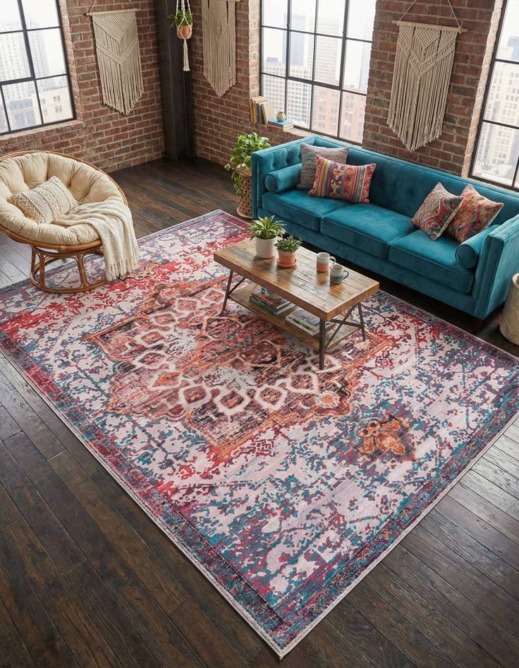 Detail image of 10' 6 x 13' Washable Francesca Rug