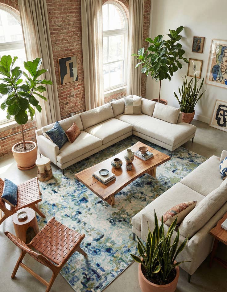 Detail image of 10' 6 x 16' 5 Washable Theia Rug