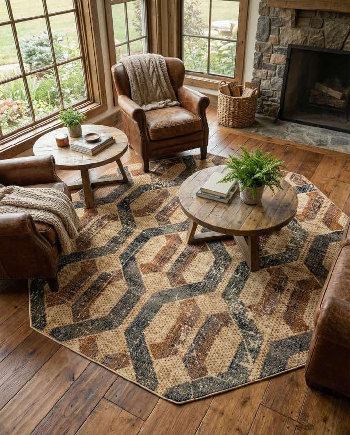 8' x 8' Saturn Octagon Rug