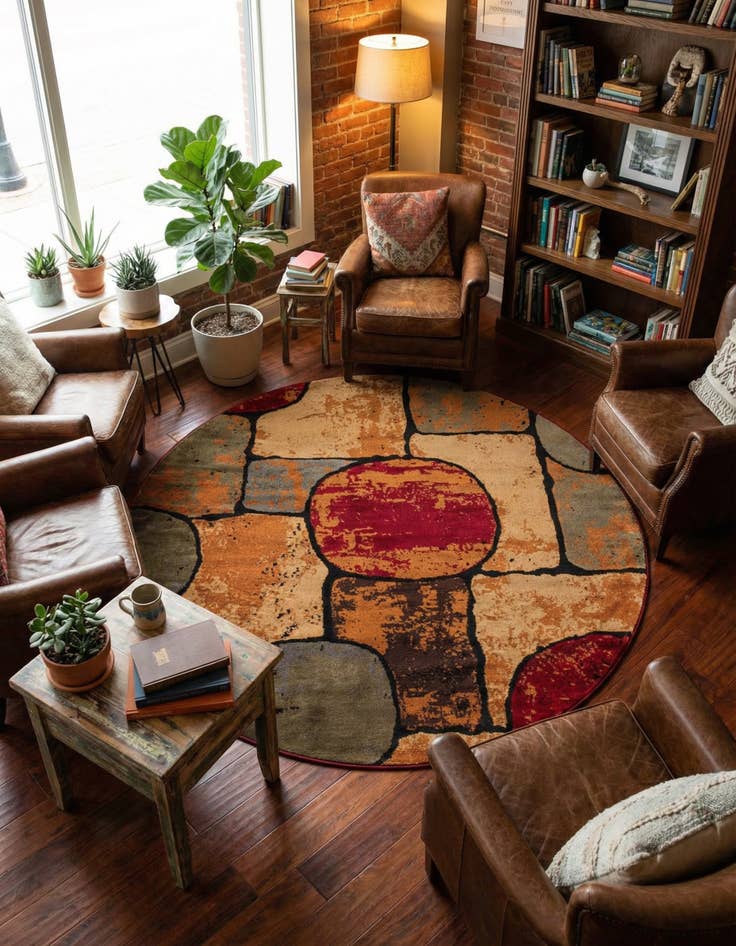 Detail image of  6' x 6' Cafe Round Rug