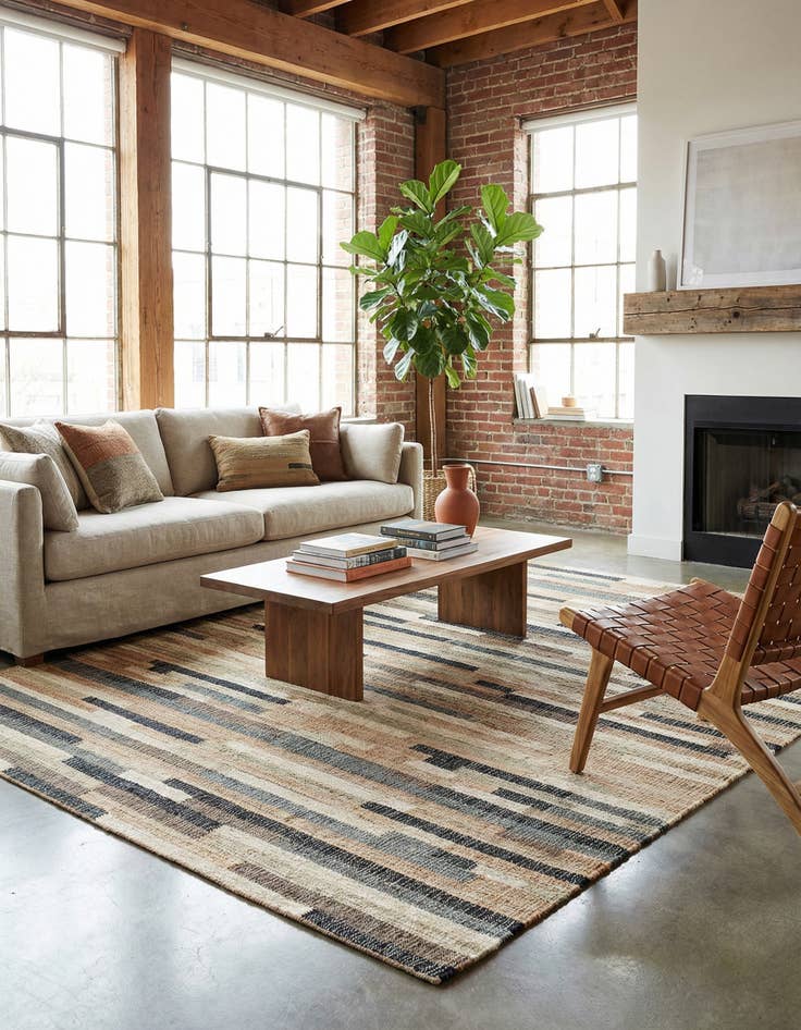 Detail image of 7' 10 x 10'  Hand Woven Kala Handwoven Jute Rug