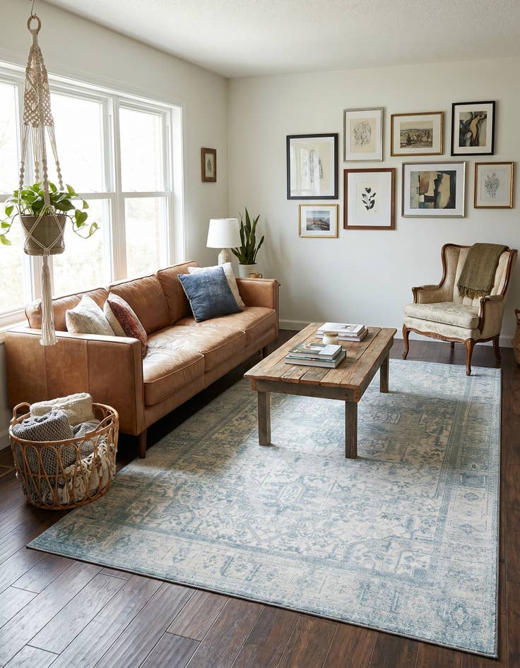Detail image of 5' x 8' Washable Timeless Rug