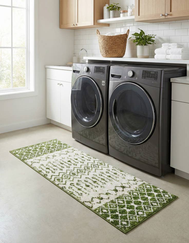 Detail image of  2' x 5' Moroccan Trellis Runner Rug