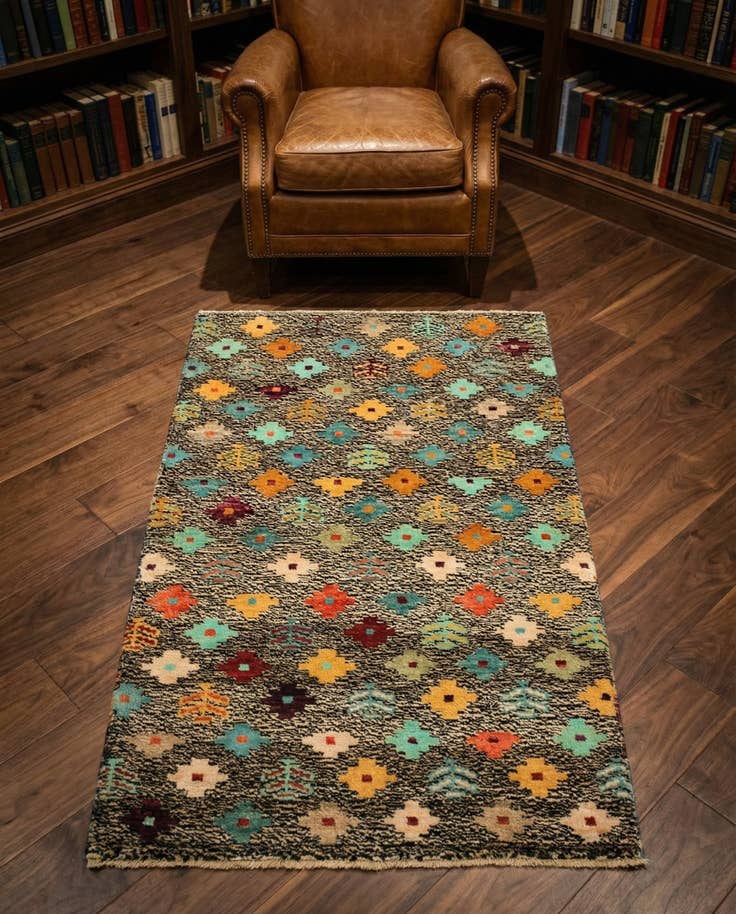 Detail image of 2' 10 x 4' 10 Hand Knotted Balouch Wool Rug