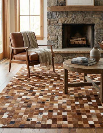 5' 1 x 7' 11 Cowhide Stocks Rug