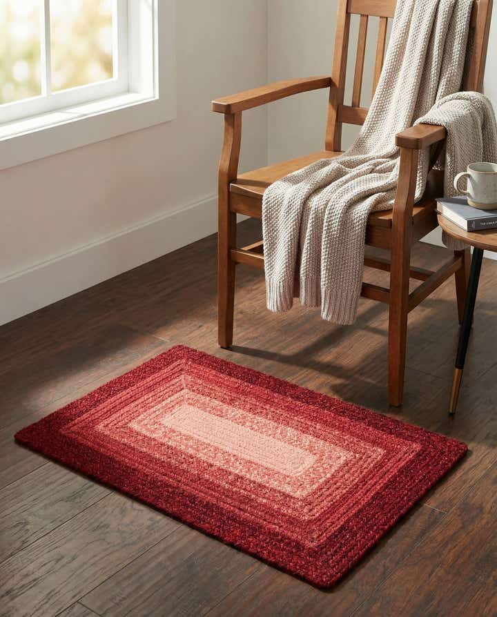 2' x 3' 1 Hand Braided Wool Rug