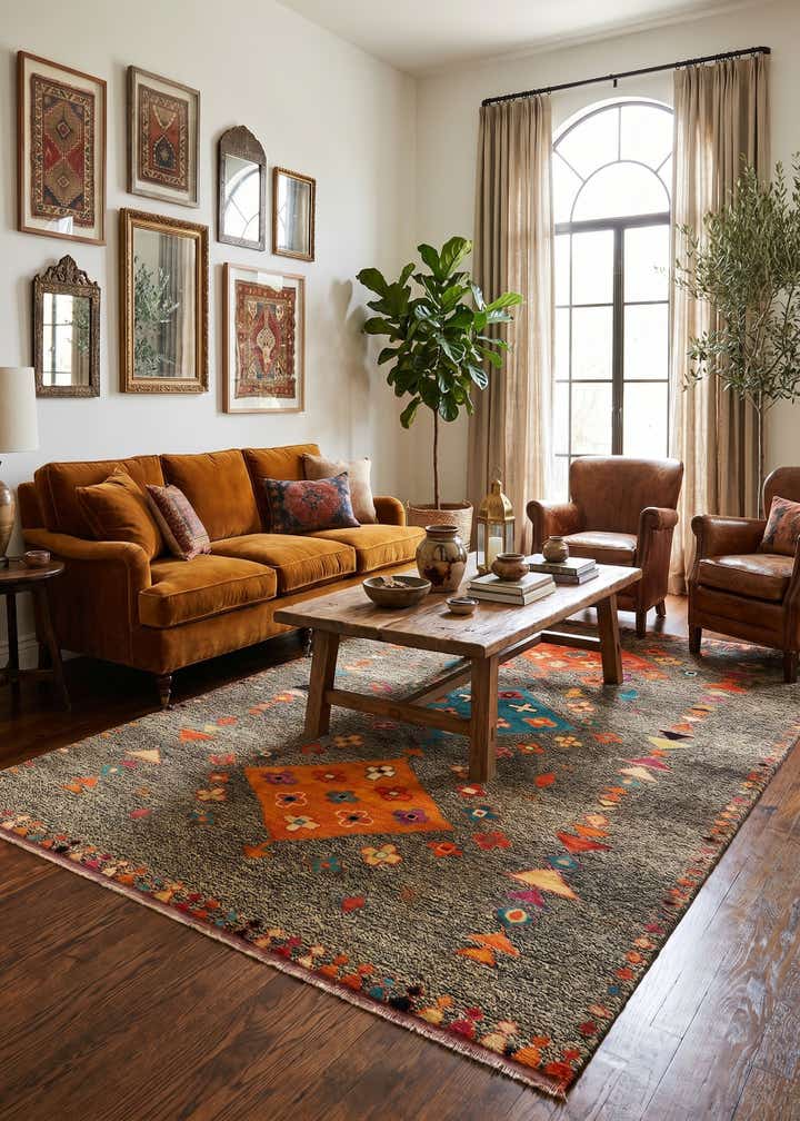 5' 10 x 8' 2 Hand Knotted Balouch Wool Rug