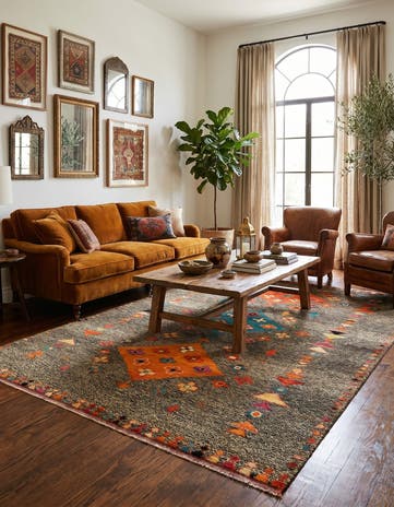 5' 10 x 8' 2 Hand Knotted Balouch Wool Rug