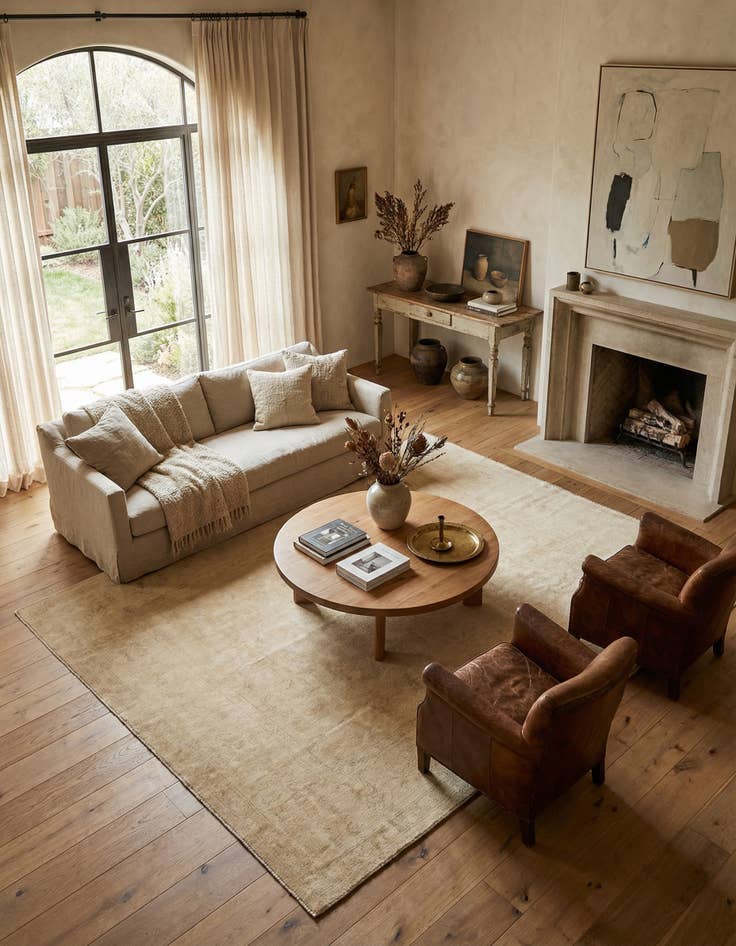 Detail image of 8' x 9' 10 Hand Knotted Oushak Wool Rug