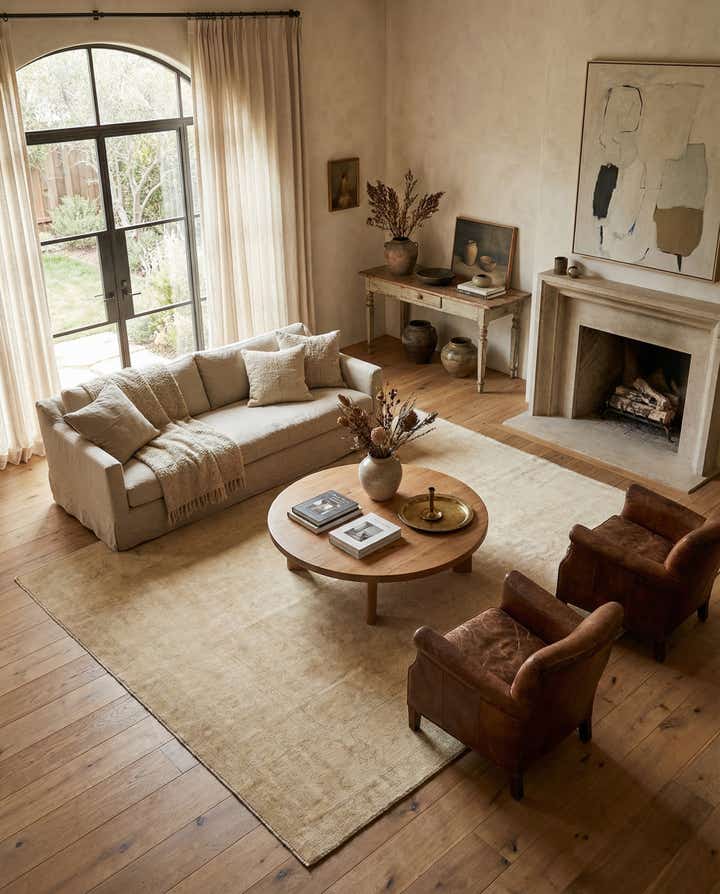 8' x 9' 10 Hand Knotted Oushak Wool Rug