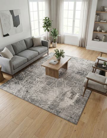 Dark Gray Monaco Square Rug