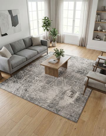 Dark Gray Monaco Square Rug