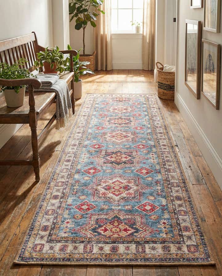 2' x 6' 1 Washable Timeless Runner Rug