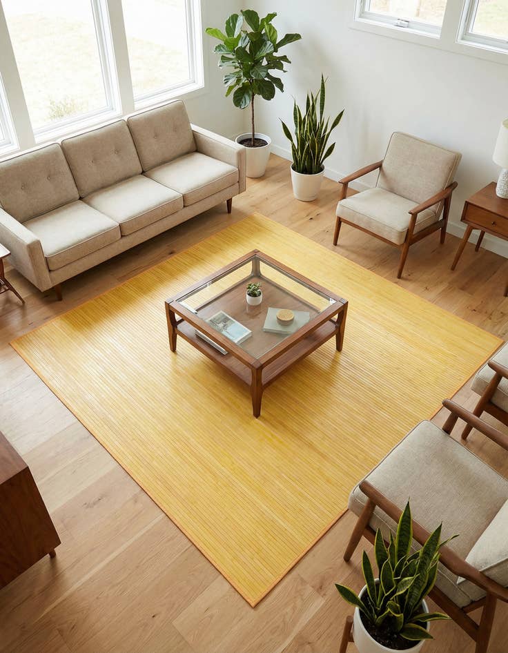 Detail image of 7' 10 x 7' 10 Bamboo Square Rug