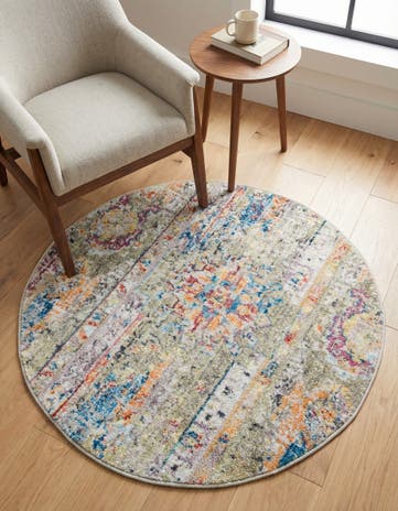 Light Green Vega Round Rug