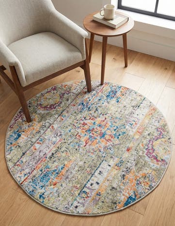 Light Green Vega Round Rug