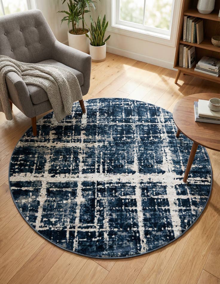 Detail image of Jill Zarin 5' 3 x 5' 3 Uptown Lexington Avenue Round Rug