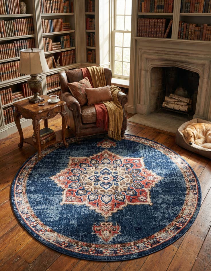 Detail image of 8' x 8' Arcadia Round Rug