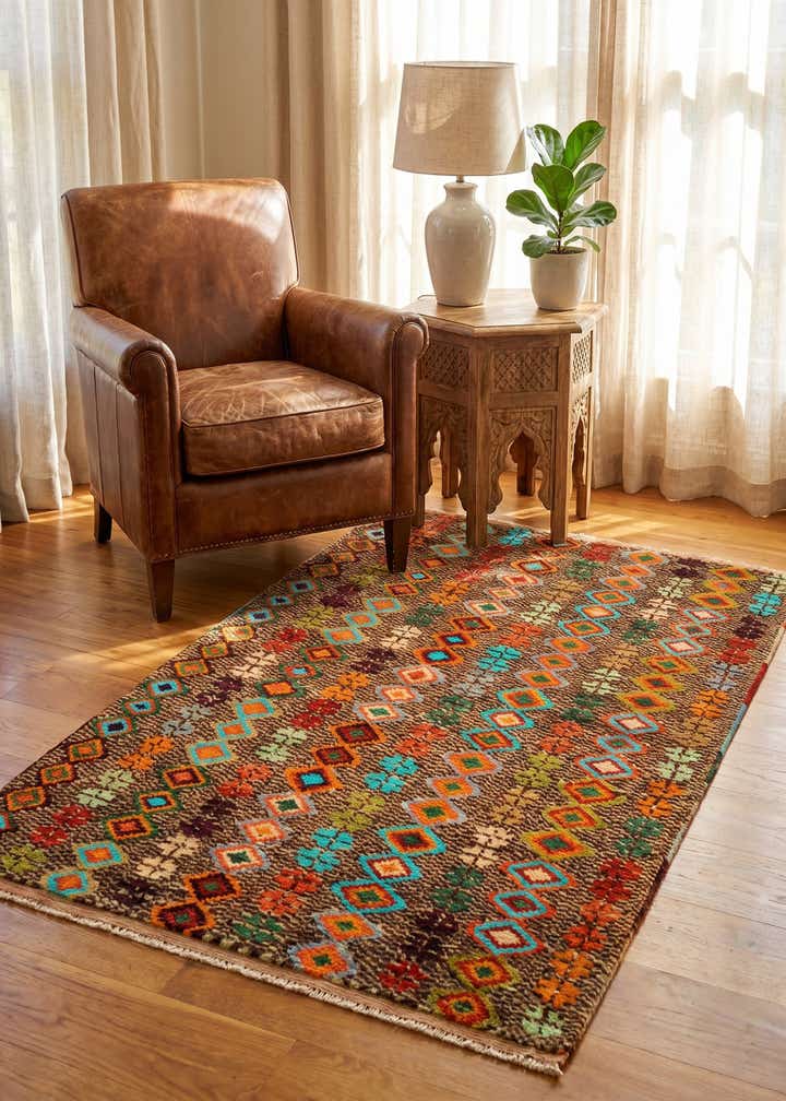3' 4 x 5' 1 Hand Woven Balouch Wool Rug