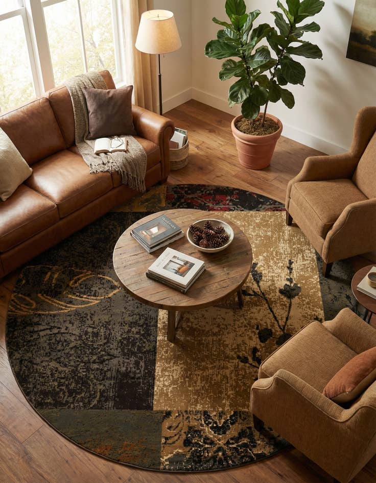 Detail image of 10' x 10' Coffee Shop Round Rug