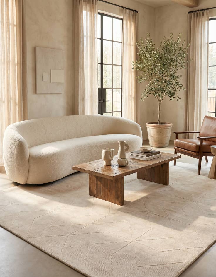 Detail image of 9' x 12' WoolCraft Geometric Rug