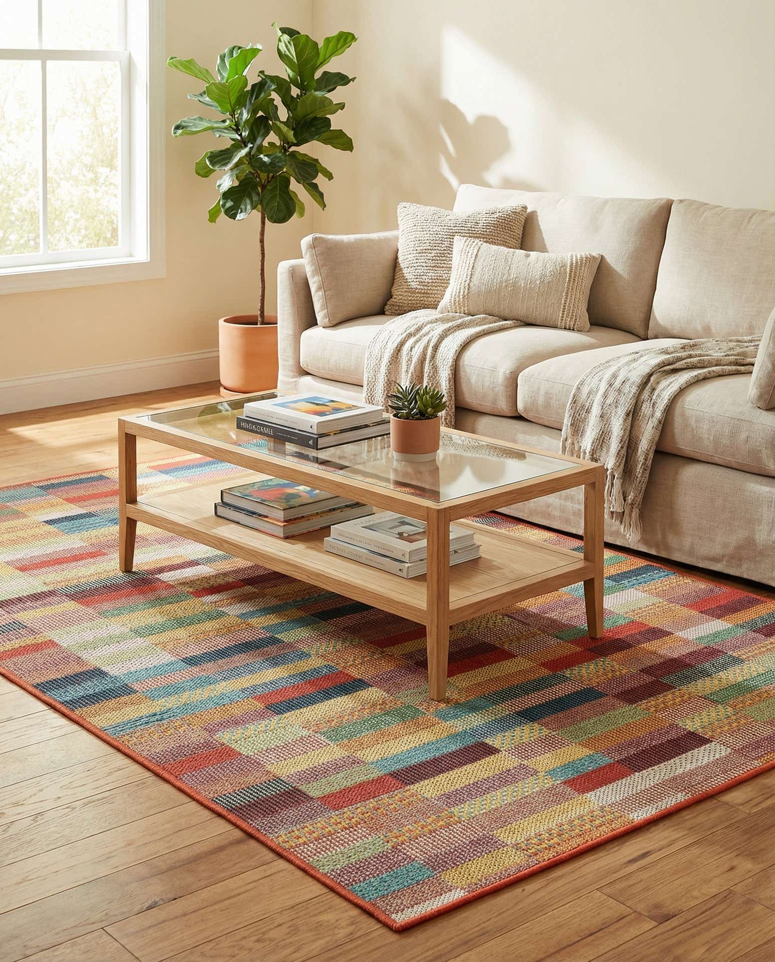 4' 1 x 6' 1 Easy-Clean Baja Indoor / Outdoor Rug