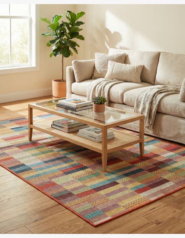 4' 1 x 6' 1 Easy-Clean Baja Indoor / Outdoor Rug