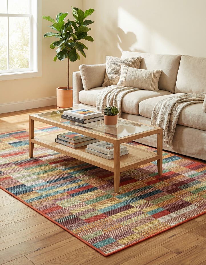 4' 1 x 6' 1 Easy-Clean Baja Indoor / Outdoor Rug